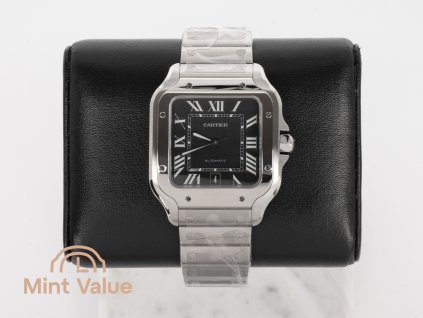 Cartier Santos Large Steel Black Dial WSSA0096