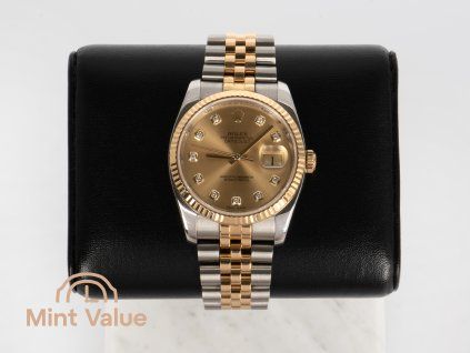 Rolex Datejust 36 Champagne With Diamonds 116233
