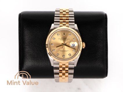 Rolex Datejust 36 Champagne With Diamonds 126233