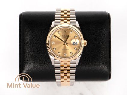 Rolex Datejust 36 Champagne With Diamonds 126233