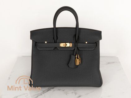 Hermes Birkin Togo 25 Gris Misty