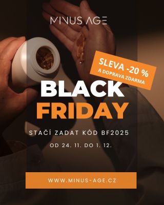 🖤 BLACK FRIDAY v Minus Age Od 24. 11. do 1. 12. můžeš získat všechny produkty se slevou -20 % a dopravou zdarma! Prémiová...