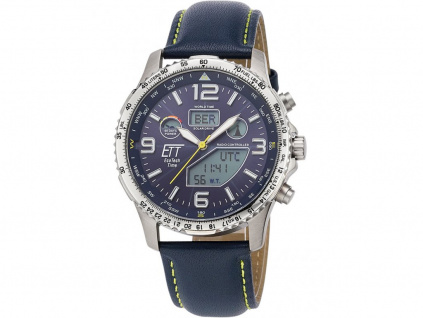 396837 ett eco tech time egt 11574 31l professional world time radio controlled 43mm