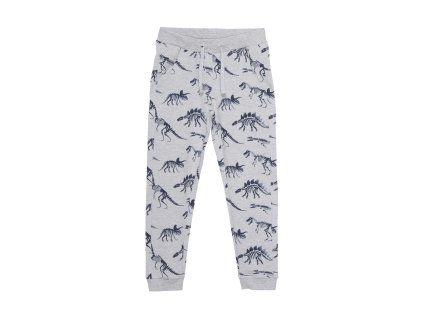 Tepláky s dinosaurami Medium Grey melange Minymo (Veľkosť 134 cm)
