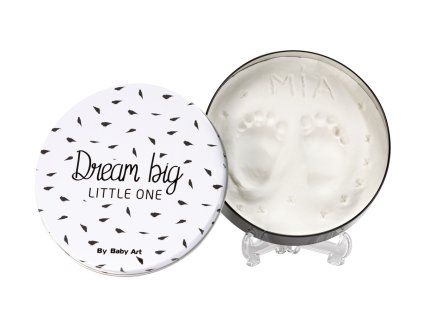 magic box round black white baby art