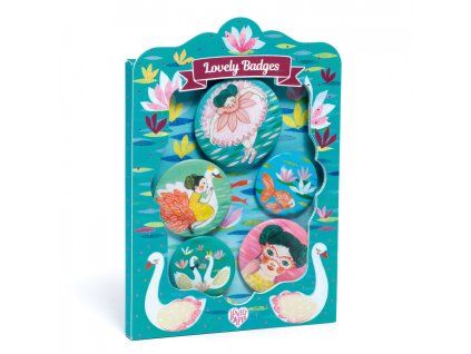 lovely badges balerina sada 5 odznakov djeco