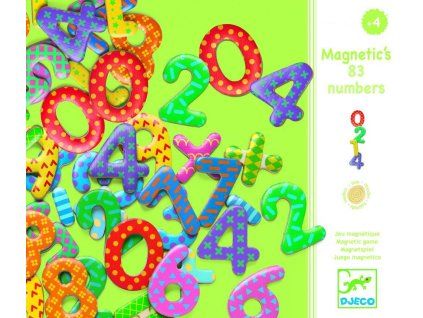 drevene magnetky cisla 38 ks djeco