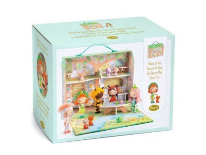 tinyly figurky sylvia a liska fox v lesnom domceku djeco
