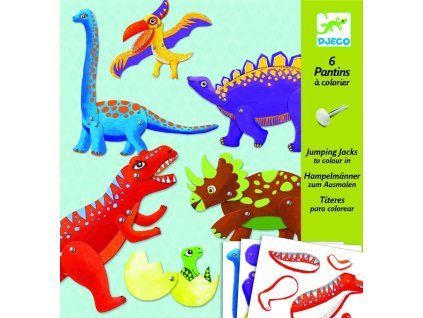 papierove postavicky dinosaury djeco