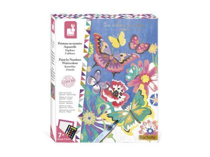 sada maxi malovanie podla cisel motyle od 7 rokov janod