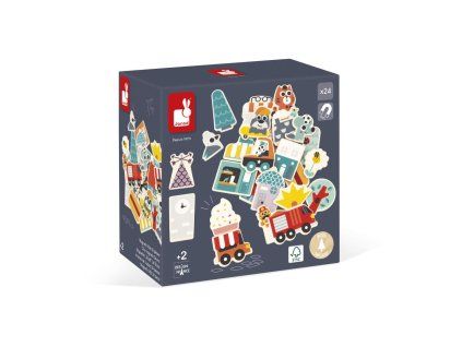 drevene magnetky v meste 24 ks janod