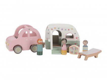drevene auto s karavanom little dutch