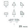 magneticka stavebnica auto 25 kusov cleverclixx