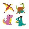 samolepky dinosaurus 100 ks od 3 rokov janod