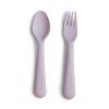 mushie detsky pribor lyzicka a vidlicka soft lilac
