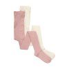 Vrúbkované pančuchy Ash Rose 2-pack Minymo (Veľkosť 68/74 cm)