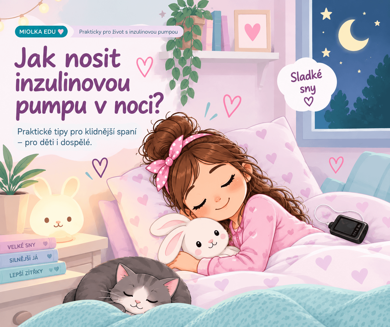 Jak nosit inzulinovou pumpu v noci? Praktické tipy pro pohodlnější spaní