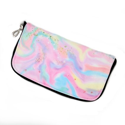 Blutzuckermessgerät Tasche - Regenbogenmarmor  Hochwertige tschechische Produktion