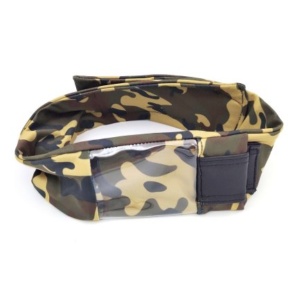 Gürtel mit Fenster für Insulinpumpe - Camouflage gelb-grün-braun