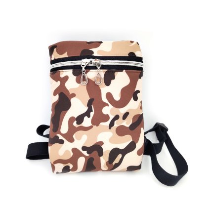 Batůžek na inzulinovou pumpu a mobil - Maskáč hnědý