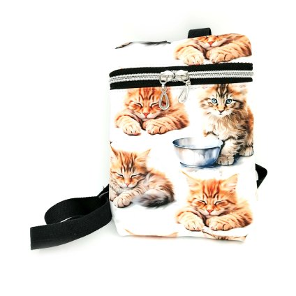 Batůžek na inzulinovou pumpu a mobil - Heboučká koťátka