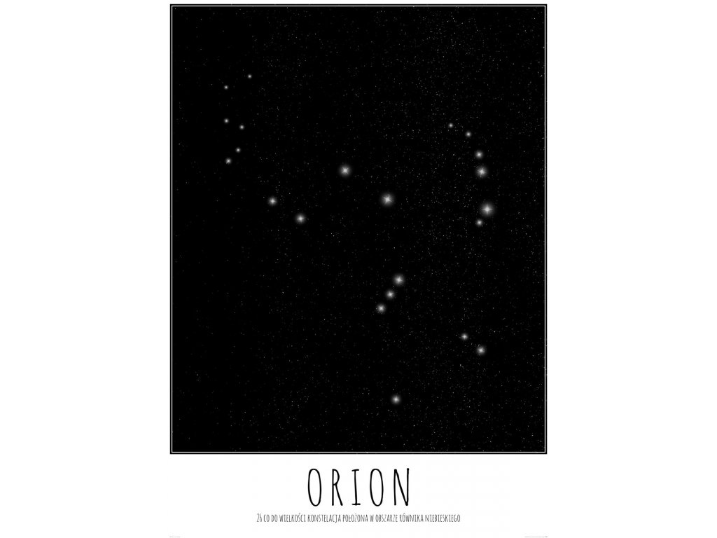 Orion s popisom - plagát - 100x140 cm