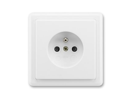 Zásuvka 1-násobná šroubová bílá CLASSIC
