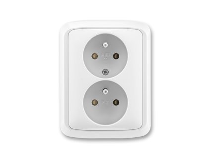 Zásuvka 2-násobná šroubová bílá TANGO