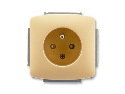 Zásuvka 1-násobná šroubová béžová TANGO