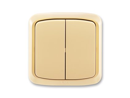 Vypínač č. 5 s rámečkem béžový TANGO IP44