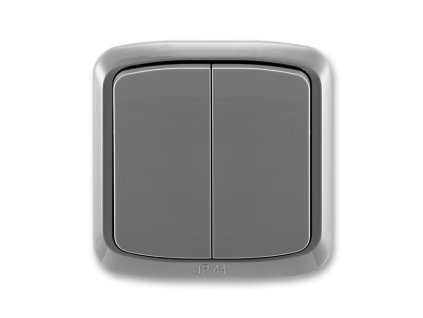 Vypínač č. 5 s rámečkem kouřová šedá TANGO IP44