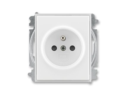 Zásuvka 1-násobná bezšroubová bílá/ledová bílá ELEMENT, TIME