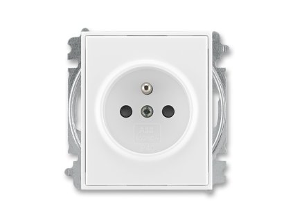 Zásuvka 1-násobná bezšroubová bílá/bílá ELEMENT, TIME