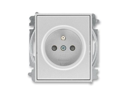 Zásuvka 1-násobná bezšroubová titanová TIME