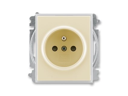 Zásuvka 1-násobná bezšroubová slonová kost/ledová bílá ELEMENT