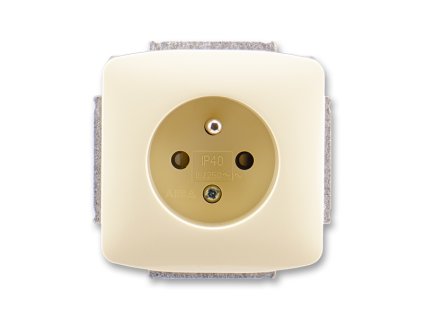 Zásuvka 1-násobná šroubová slonová kost TANGO