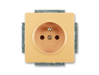 Zásuvka 1-násobná šroubová béžová SWING