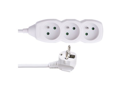 Prodlužovací kabel P0313 3 zásuvky 3m bílý
