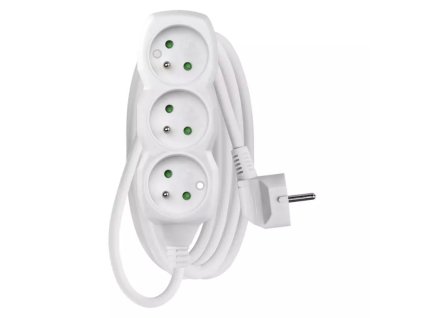 Prodlužovací kabel P0312 3 zásuvky 2m bílý EMOS