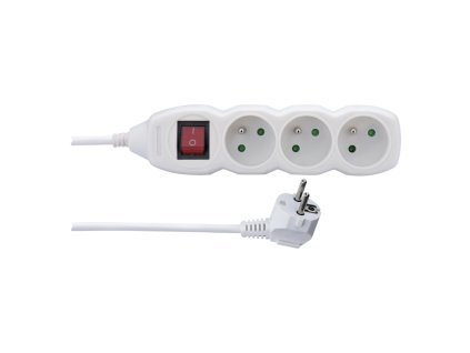 Prodlužovací kabel P1313 3 zásuvky 3m s vypínačem bílý