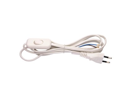 Flexo šňůra 2x0,75mm 2m s vypínačem bílá