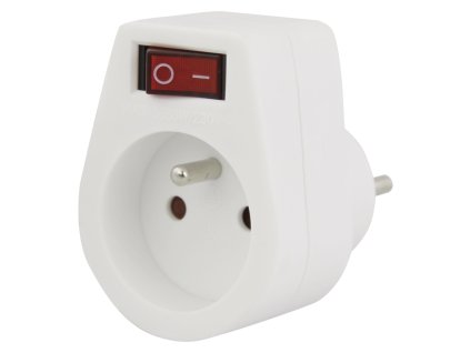 Zásuvka P0027 1-násobná s vypínačem bílá