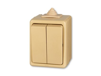 Vypínač č. 5 béžový PRAKTIK IP44