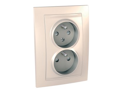 Zásuvka 2-násobná šroubová marfil UNICA
