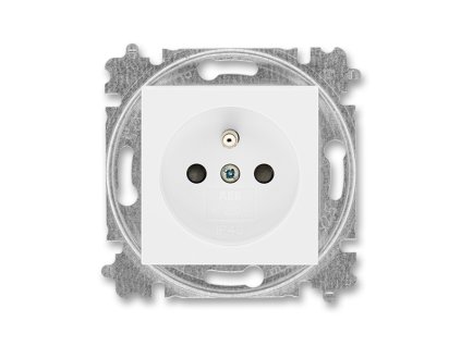 Zásuvka 1-násobná bezšroubová bílá/bílá LEVIT