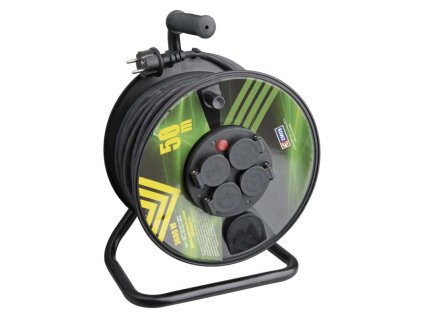 Prodlužovací kabel P084501 4 zásuvky 50m buben 3x1,5mm guma EMOS