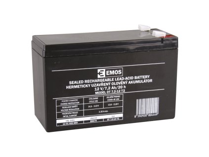 Akumulátor olověný 12V 7,2Ah EMOS
