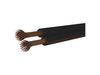 Dvojlinka nestíněná 2x0,5mm černo-červená