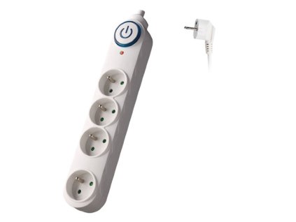 Přepěťová ochrana 150J 4 zásuvky 1,5m bílá SOLIGHT