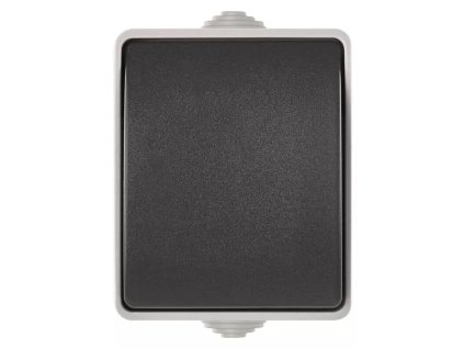 Vypínač č. 1/0 nástěnný IP54 šedý EMOS